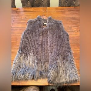 Neiman Marcus faux fur vest